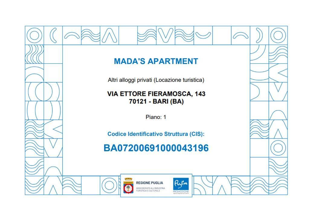 בארי Mada'S Apartment Deluxe מראה חיצוני תמונה